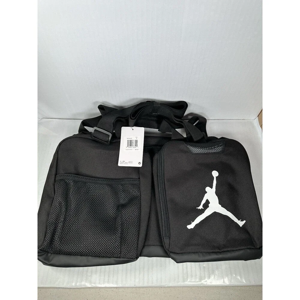 NEW Nike Air Jordan Jumpman Duffle Bag BLACK Logo Athletic Carryall SM0744-023